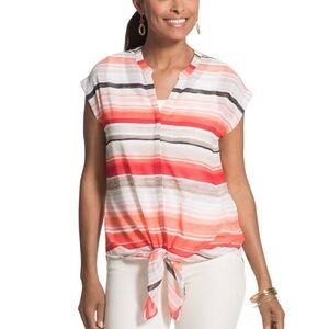 Chico’s Cassandra Red stripe top